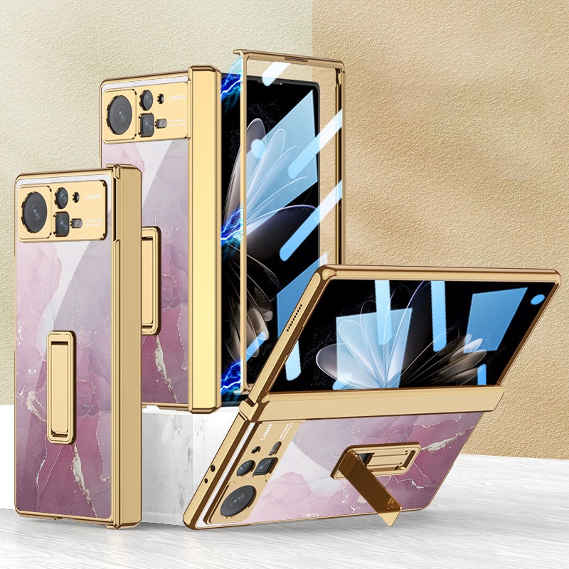 GKK For Xiaomi Mix Fold 2 5G Magnetic Hinge Protection Hard PC Phone Case Pattern Printing Kickstand Protective Shell Cover with Tempered Glass Film GKK For Xiaomi Mix Fold 2 5G Magnetic Hinge Protection Hard PC Phone Case Pattern Printing Kickstand Protective Shell Cover with Tempered Glass Film